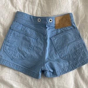 Denim shorts with waist detailing